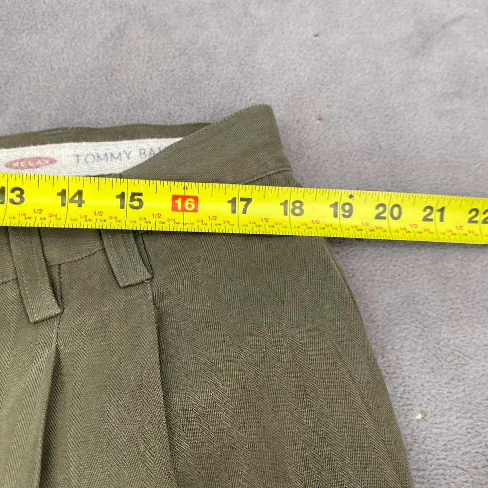 Tommy Bahama Mens 40 Silk Pants Olive Green Straight Leg Casual Trousers Luxury